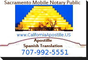 West Sacramento Notary Public, California Apostille, Spanish translation, Sergio Musetti.